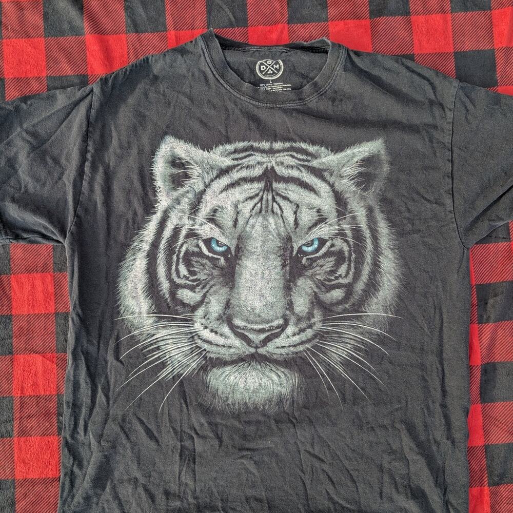 The Mountain Black Tiger Graphic T-Shirt Large